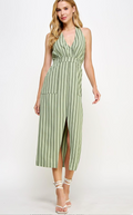 Halter Olive Neck Dress