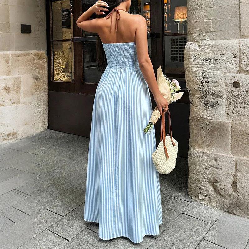 Summer Fashion Halter Maxi Dress